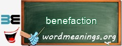 WordMeaning blackboard for benefaction